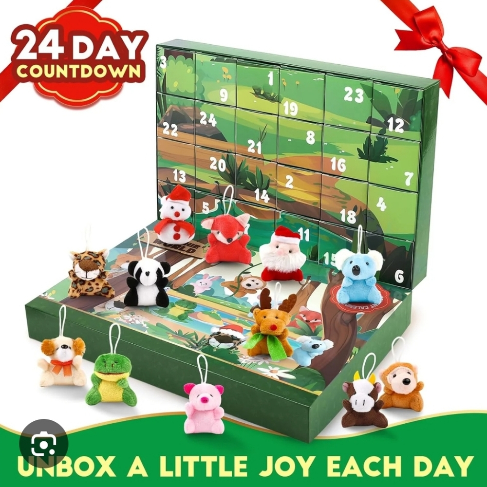 Kids Little Plushie World 24 Day Countdown Advent Calendar